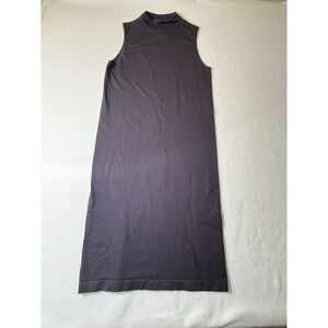 Yummie Black Smoothing Tank‎ Dress Size L Sleeveless Bodycon Mock Neck